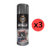 3X Paint Factory Paintgun Grey Metallic Spray Paint 400ml