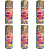 6X Paint Factory Gold Glitter Spray Paint 200ml