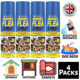 4X Household Flea Aerosol 200ml