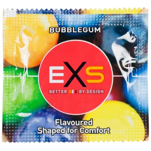 48X EXS Flavoured Latex Condoms Bubblegum Rap