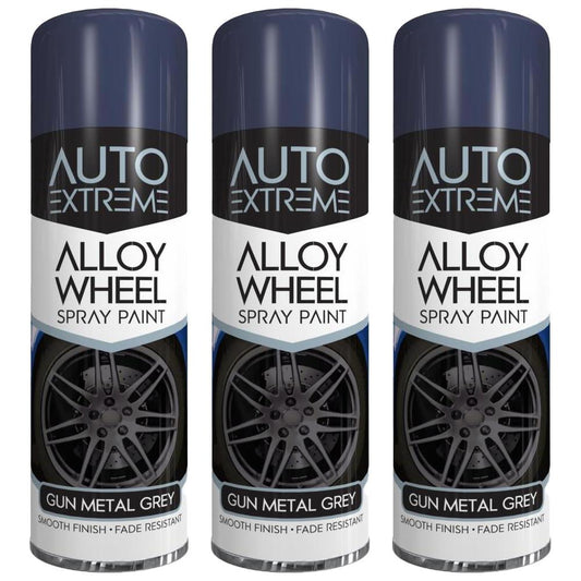 3X Auto Extreme Gun Metal Grey Spray Paint 300ml