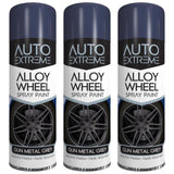 3X Auto Extreme Gun Metal Grey Spray Paint 300ml