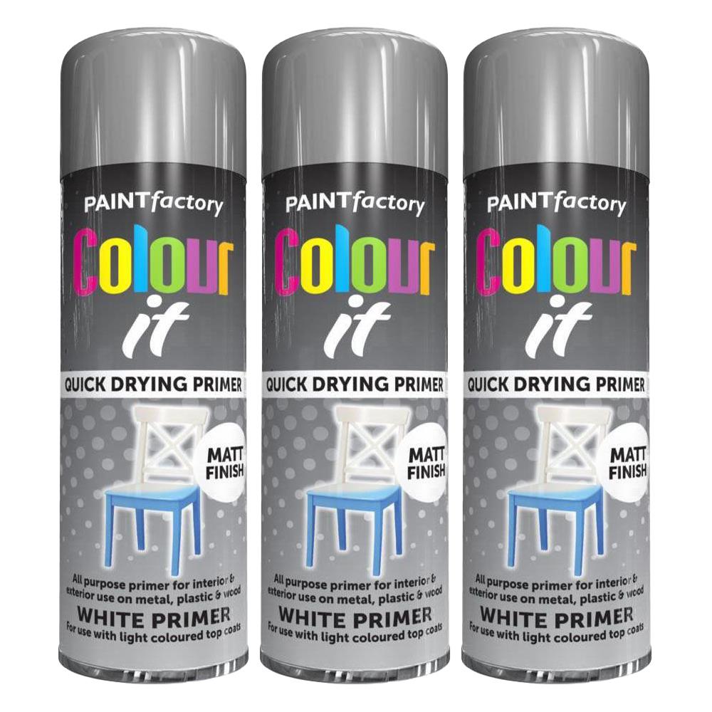 3X Paint Factory Auto White Primer 250ml