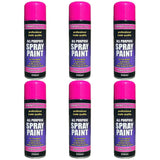 6X Paint Factory Pink Gloss Spray Paint 250ml