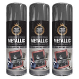 3X Paint Factory Paintgun Grey Metallic Spray Paint 400ml