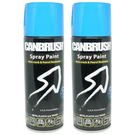 2X Canbrush C37 Light Blue Spray Paint 400ml