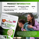 Milk Thistle Extract 4000mg - 60 Tablets