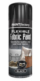 6X Black Flexible Fabric & Vinyl Spray Paint 200ml