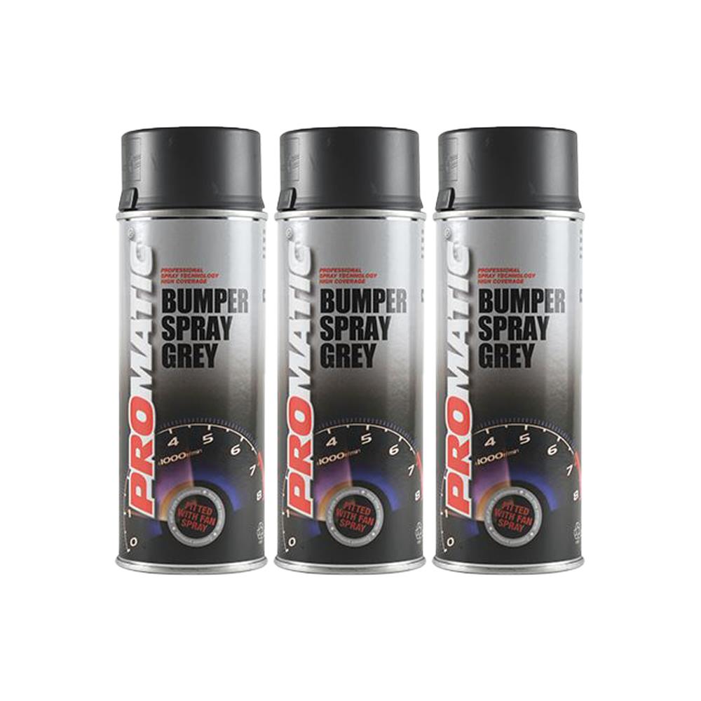 3X Promatic Bumperspray Mid Grey Spray Paint 400ml