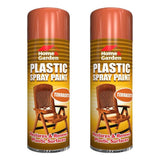 2X Home & Garden Plastic Spray Paint Terracotta 300ml