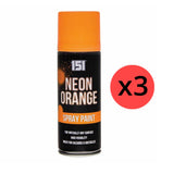 3X Paint Factory Fluorescent Neon Orange Spray Paint 200ml