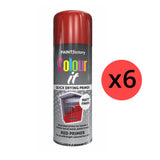 6X Paint Factory Red Primer Spray Paint 400ml