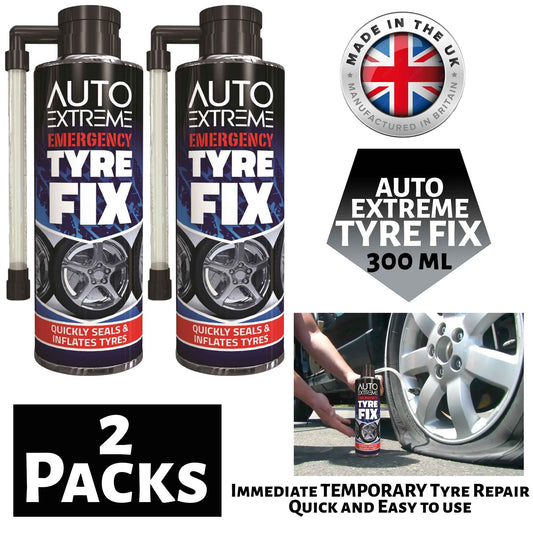 2X Auto Extreme Quick Fix Tyre Repair 300ml