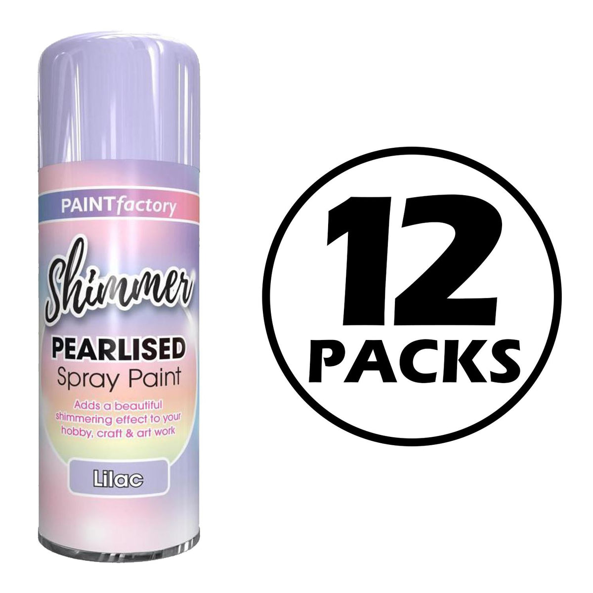 12X Paint Factory Pearlised Lilac Paint 400ml