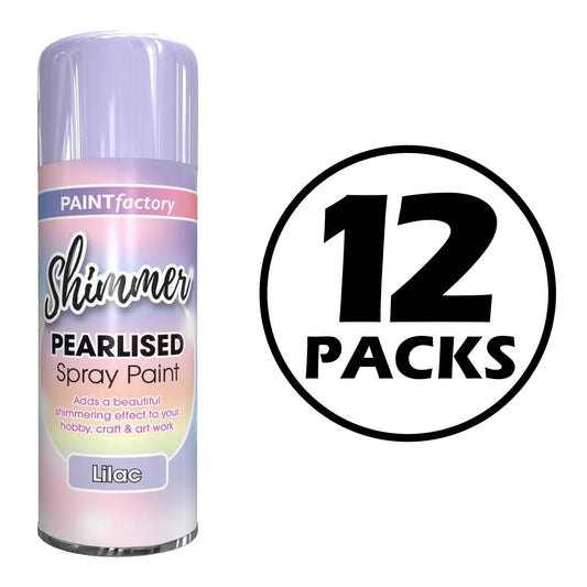 12X Paint Factory Pearlised Lilac Paint 400ml