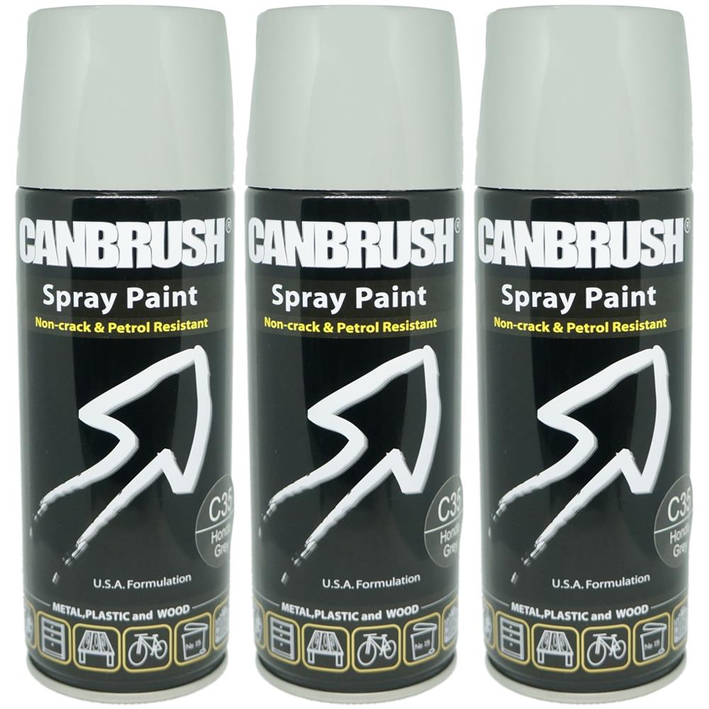 3X Canbrush C35 Honda Grey Spray Paint 400ml