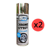 2X Chrome Auto Spray Paint 400ml