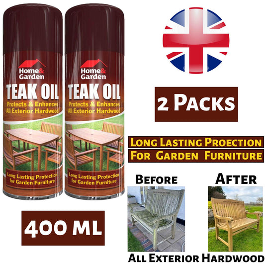 2X Home & Garden Teak Oil Spray 400ml