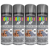 4X Paint Factory Grey Primer Spray 250ml