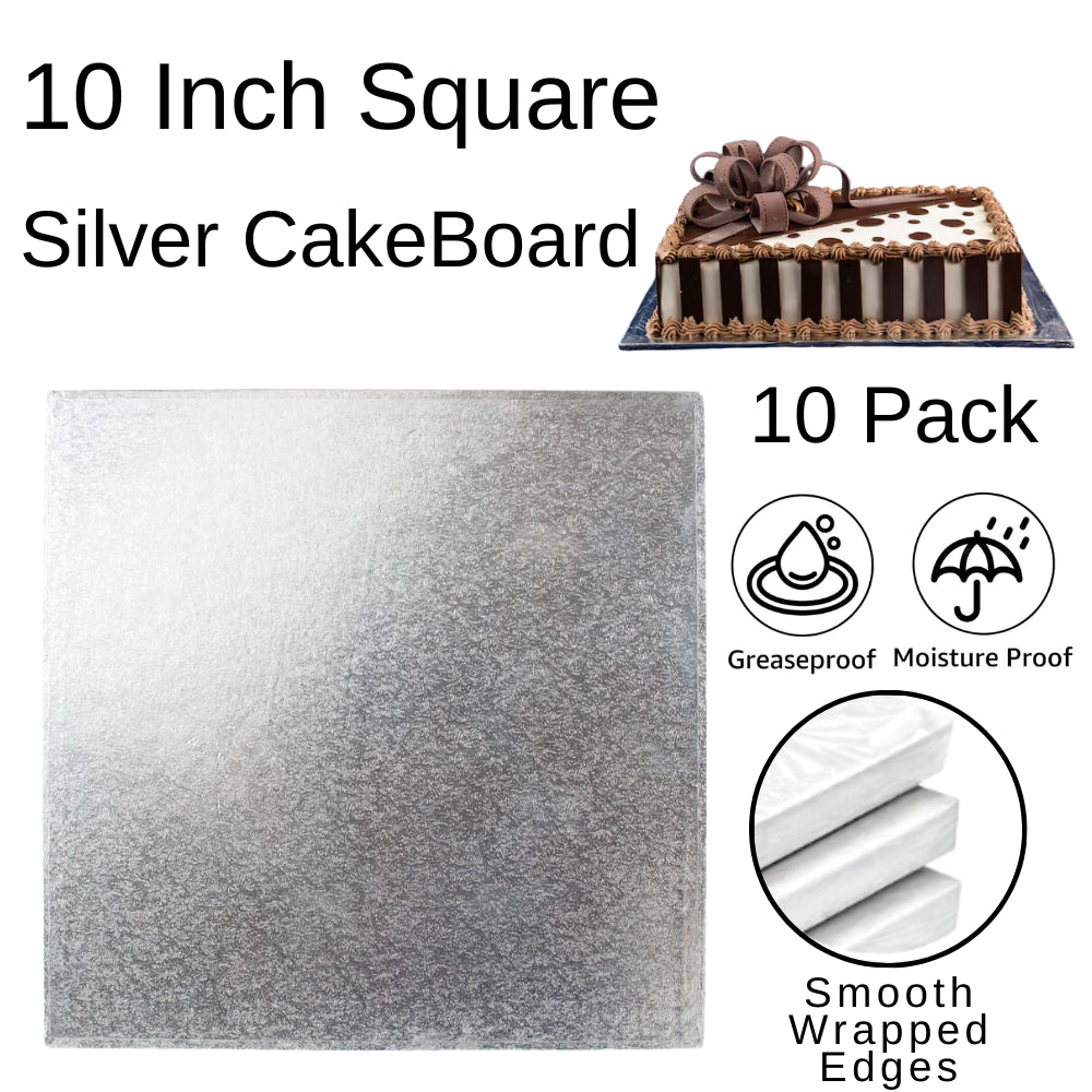 10 Board - 10" Square Silver Double Thick Cards