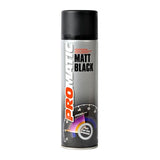 2X Promatic Matt Black Spray Paint 500ml