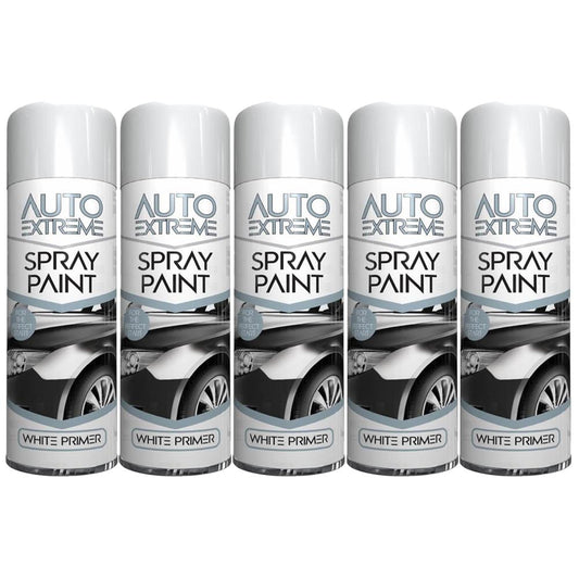 5X Auto Spray White Primer 250ml