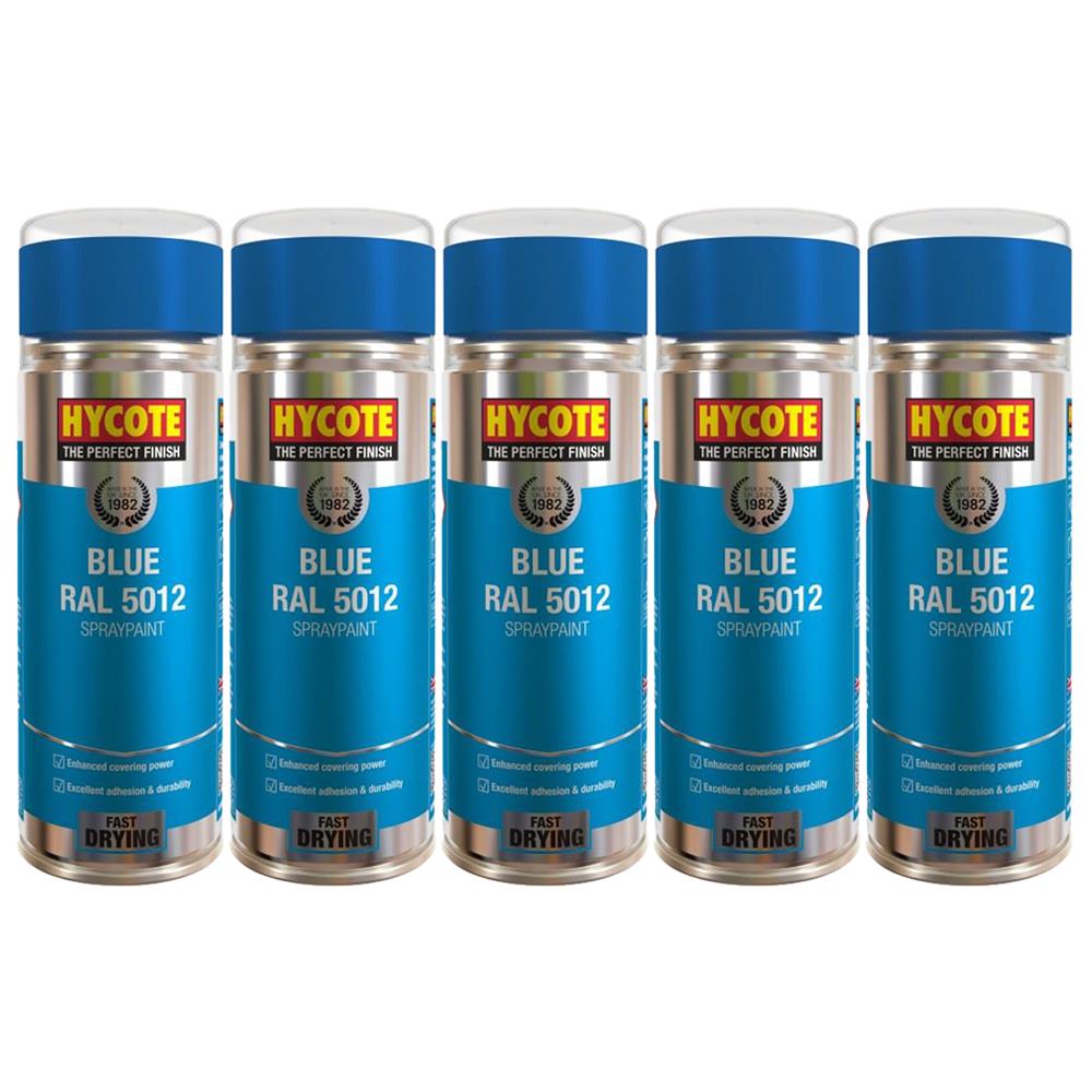 5X Hycote Blue Spray Paint 400ml