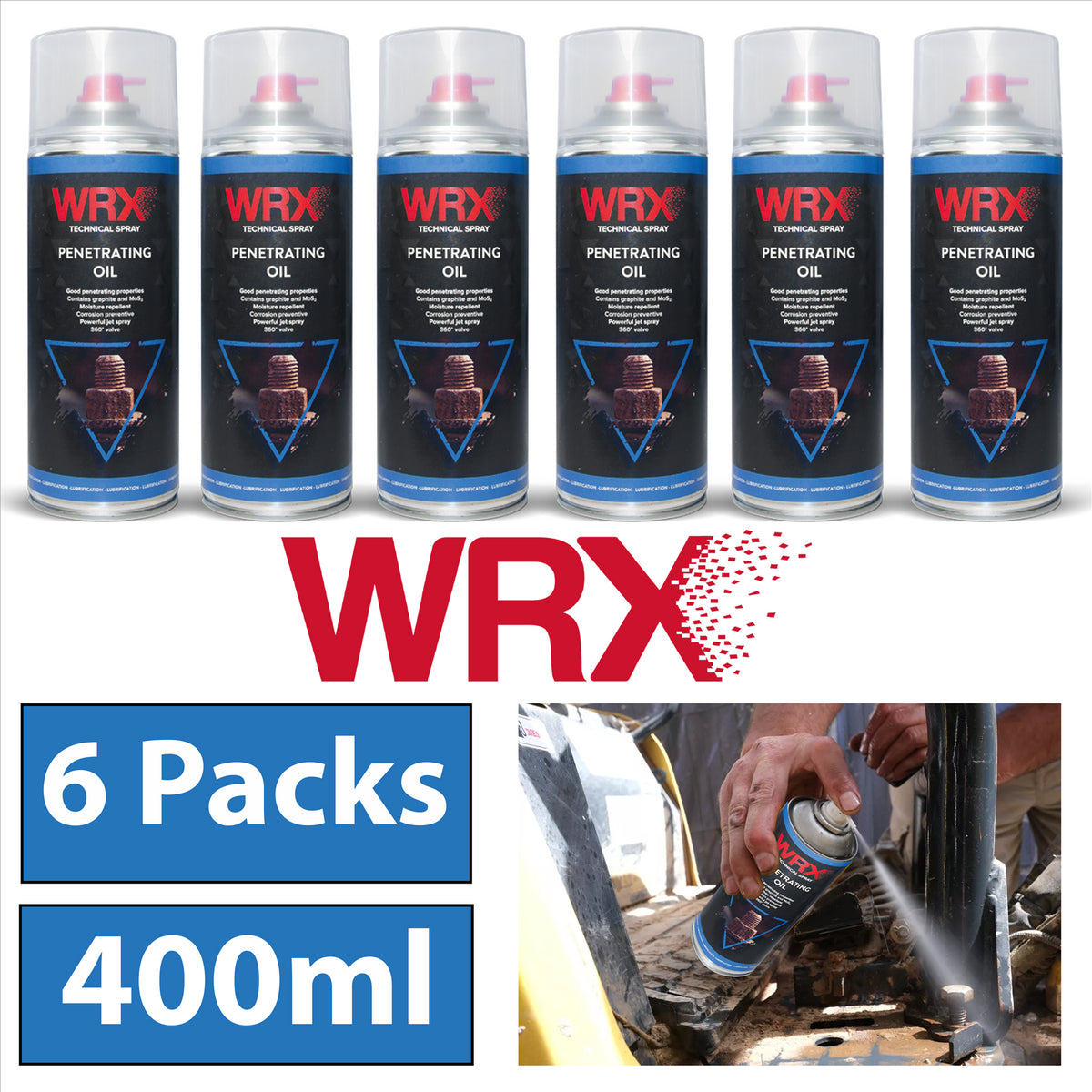 6X WRX Penetrating Oil Spray 400ml