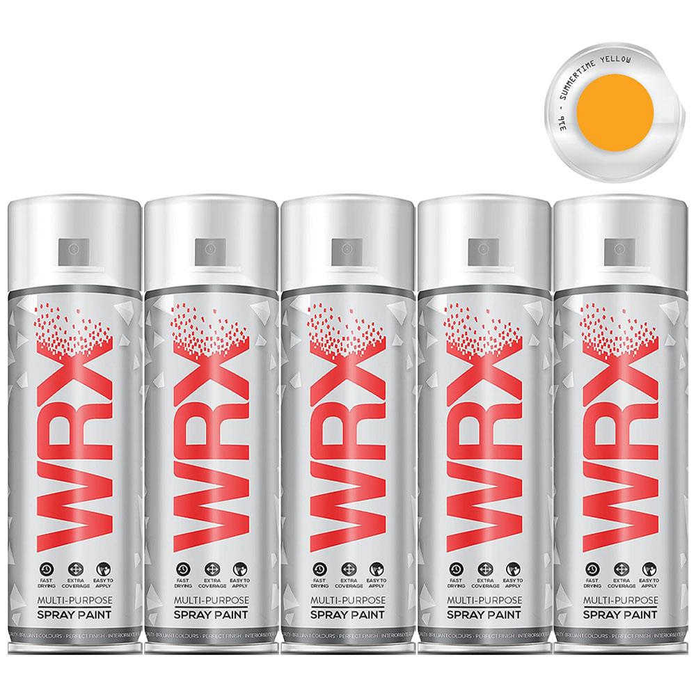 5X WRX Summertime Yellow Spray Paint 400ml