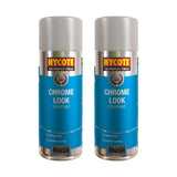 2X Hycote Chrome Look Spray Paint 400ml