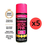 5X Paint Factory Neon Pink Spray Paint 400ml