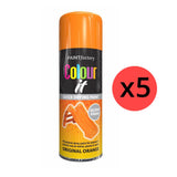 5X Paint Factory Original Orange Gloss Spray Paint 400ml