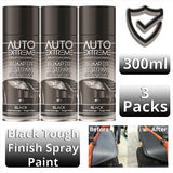 3x Auto Extreme Bumper & Trim Spray Paint Black 400Ml