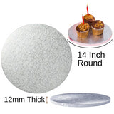 1 Board - 14" Round Cake Drums - Silver