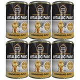 6X Paint Factory Mettalic Gold Paint Tin 300ml