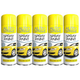 5X Auto Spray Paint Yellow Spray Paint 250ml