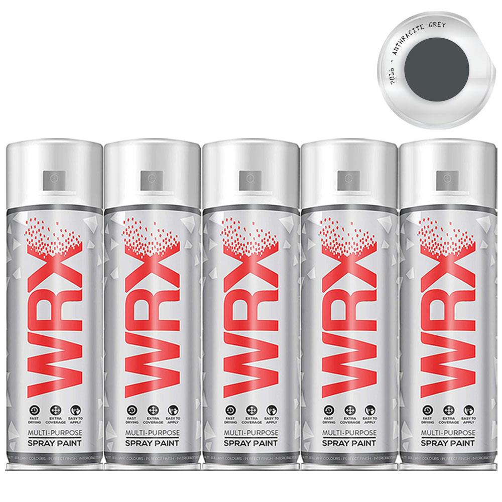 5X WRX Gloss Anthracite Grey 7016 Spray Paint 400ml