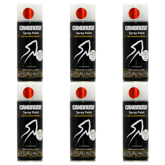 6X Canbrush C012 Candy Brown Spray Paint 400ml