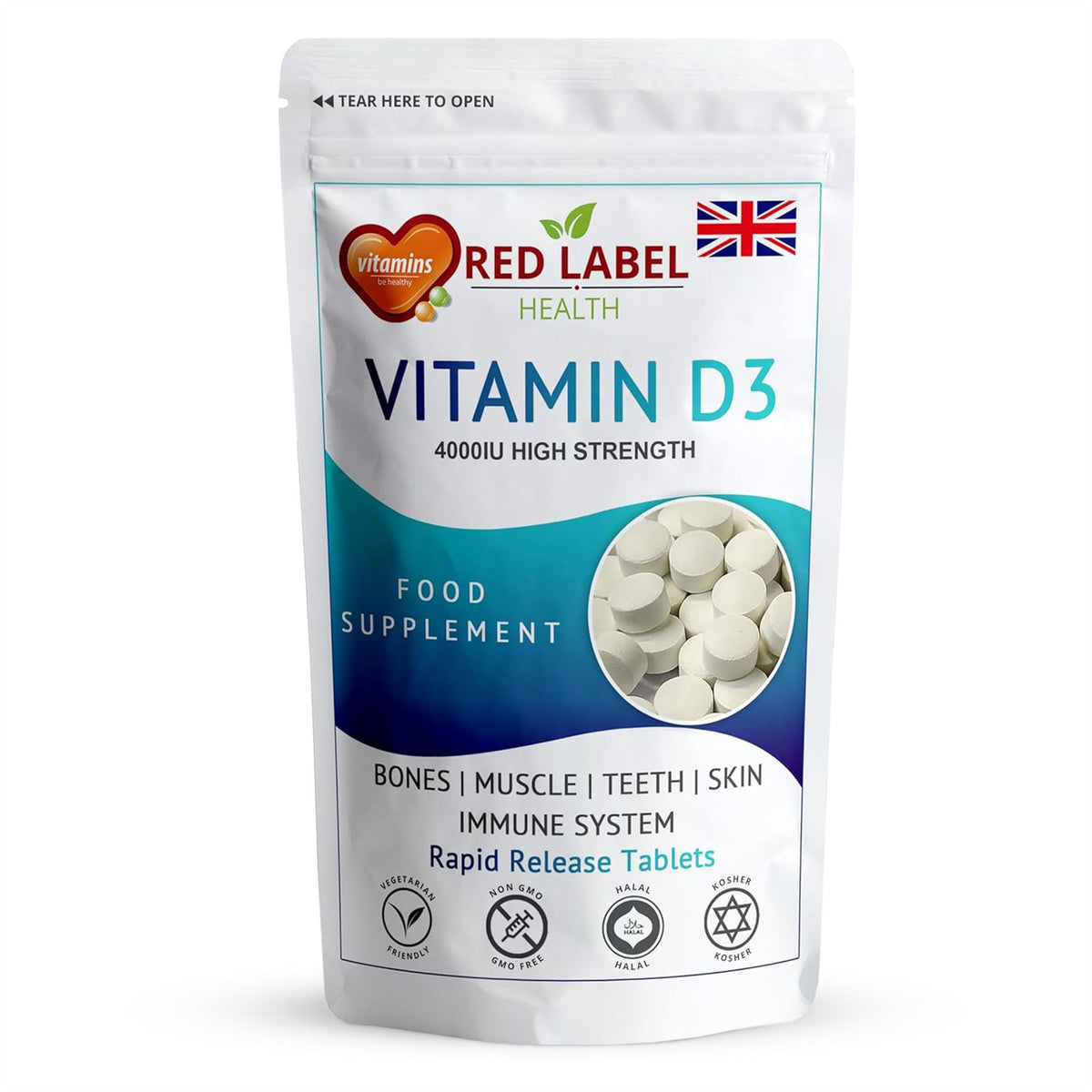 Vitamin D3 4000IU - 400 Tablets