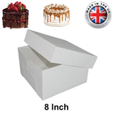 1X Cake Box 8"(8" Lid & 8" Base)