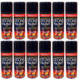 12X High Temp Black Stove Spray Paint 400ml