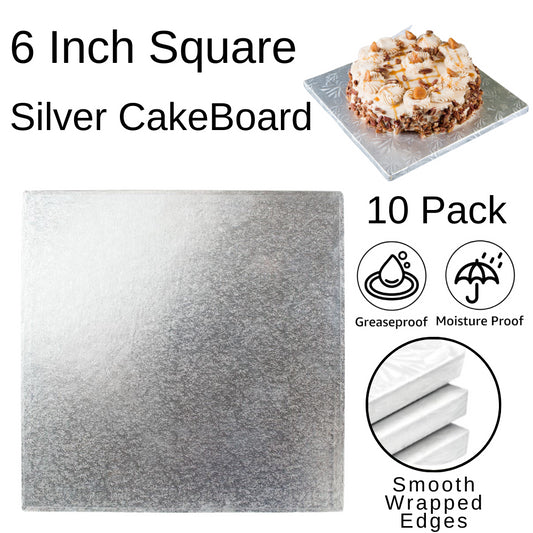 10 Board - 6" Square Silver Double Thick Cards