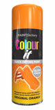 2X Paint Factory Original Orange Gloss Spray Paint 400ml