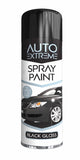 2X Auto Spray Black Gloss Spray Paint 250ml