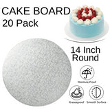 20 Board - 14" Round Silver Double Thick Cards