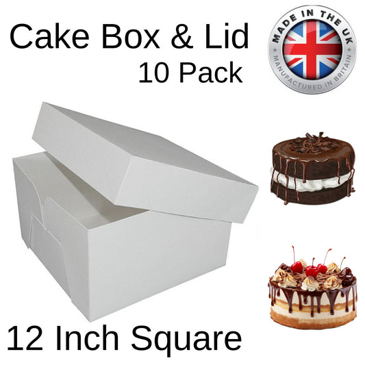 10X Cake Box 12"(12" Lid & 12" Base)