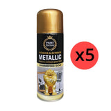 5X Paint Factory All Purpose Gold Metallic Spray Paint 200ml