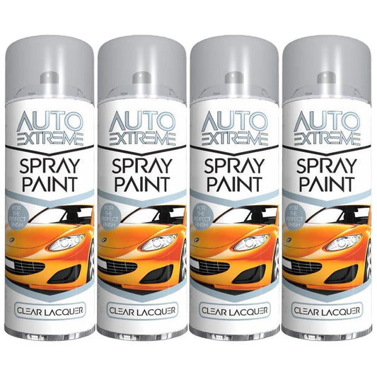 4X Auto Spray Clear Lacquer Spray Paint 250ml