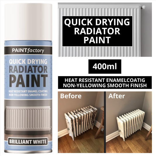 Paint Factory Quick Drying Radiator Paint White 400Ml