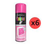 6X Paint Factory Perfect Pink Gloss Spray Paint 400ml